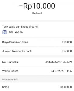 Cara Transfer ShopeePay Ke Rekening Bank
