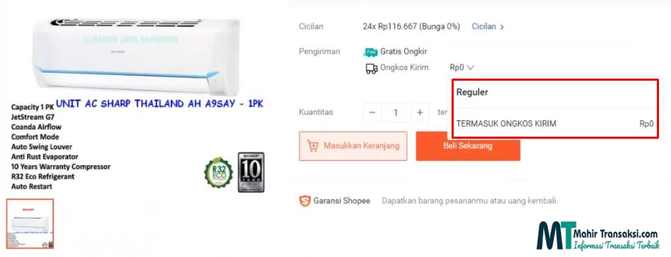 Cara Mengaktifkan Fitur Termasuk Ongkos Kirim Shopee