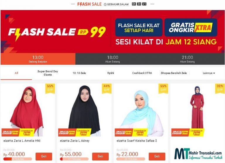 Cara Mendapatkan Flash Sale Shopee Rp. 99 [99% Berhasil]