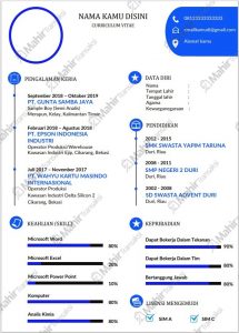 Template CV Word Simple Gratis 