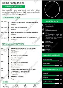 Format CV Word Bahasa Inggris