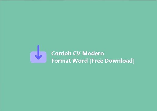 Contoh CV Modern Format Word