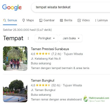 Cara Mencari Tempat Wisata Terdekat Dari Lokasi Saya Sekarang