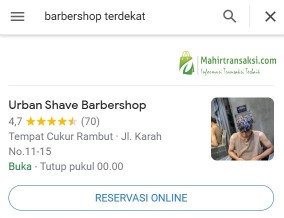 Barbershop Terdekat Dari Lokasi Saya